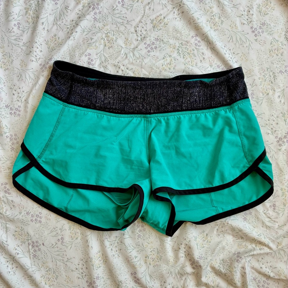 Lulu lemon teal workout shorts